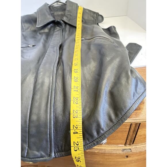John Michael Designer Black 100% Soft Leather Woman's Vest Size XS - Picture 13 of 16